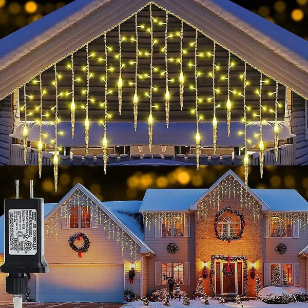 Joulukuusen jääpuikkovalot 5m 216led 36 roikkuvaa jääpuikkoa