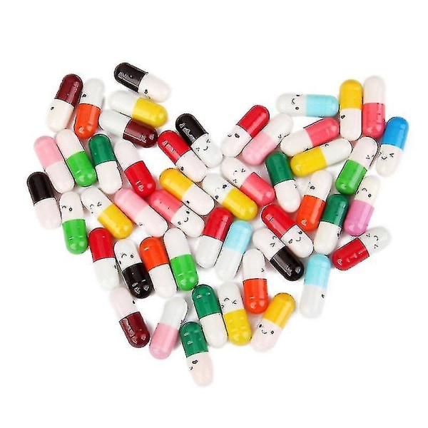50 st Meddelande i en flaska Kapselbrev Kärlek Vänskap Färg Pill Gift-yuhao