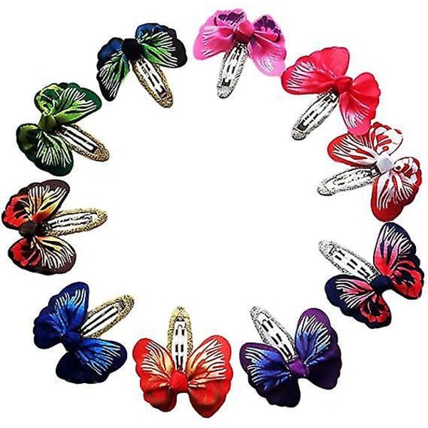 Baby Pige Hårspænde Simulation Butterfly Hårklip 10 stk