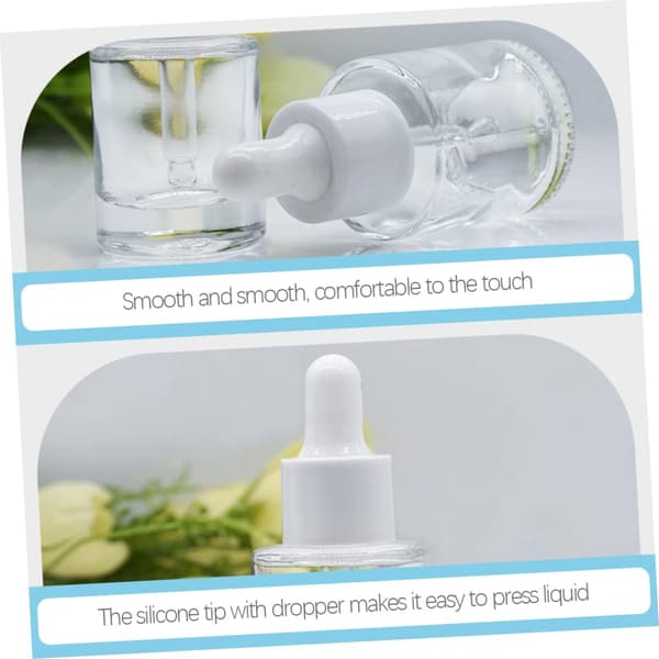 10 st glasflaskor för lotion, förvaring av eteriska oljor, påfyllningsbar läckagesäker design för resor
