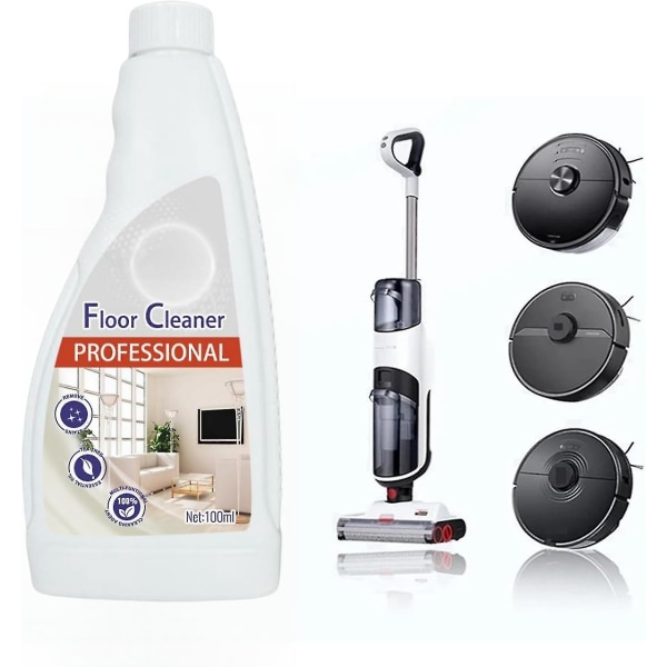 Gulvrens for robotstøvsuger og mopper, Gulvrensvæske kompatibel med Roborock Omo Joint, S8 Pro Ultra/s8/s8+/q5/q7-serien 3Pcs