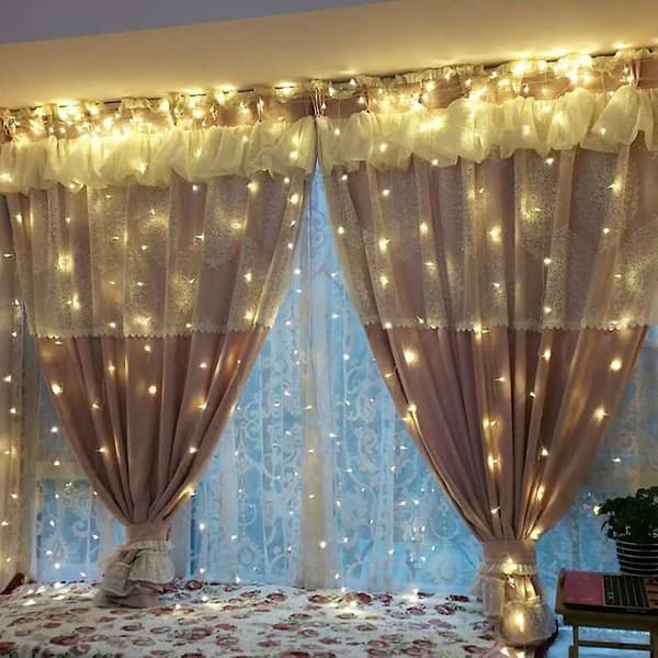 Julebryllupslys 3mx2m 240leds Soveværelse Hjem