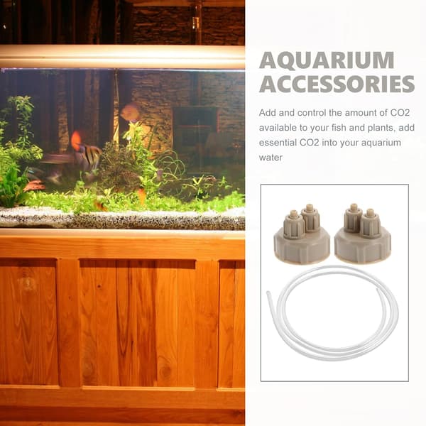 Co2 Generator Flasklock Akvarium Co2 Reaktor Beige Abs Material Lätt att montera Tätningsring ingår