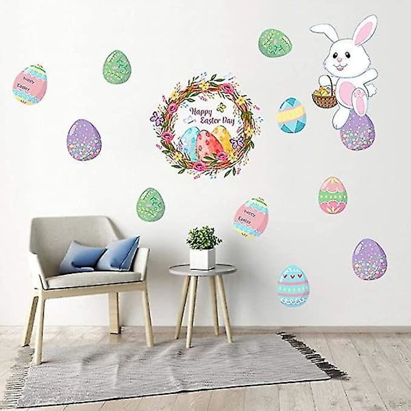Påskevindudekals - Kreativt påskedesign med egg