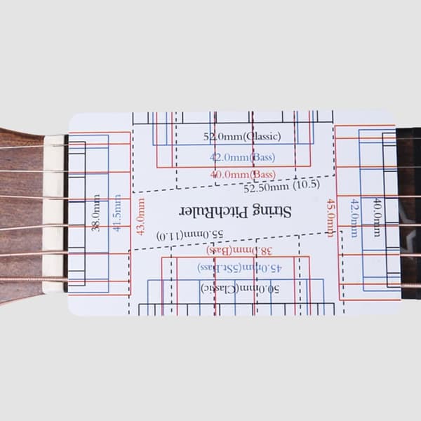 2 stk. gitarstrengmåler for strenghøyde, lettvektsdesign i rustfritt stål og plast