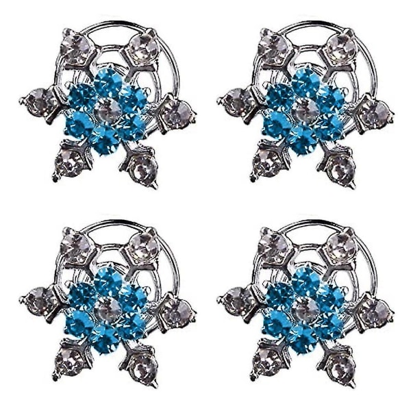 4 kpl Kristalli Lumivyöhyke Helmi Strass Applique Koristeet