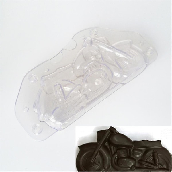 3D Motorcykel Chokladformar Polykarbonat Form Bageri