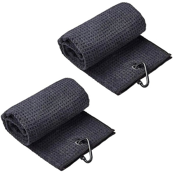 2 Golfhåndklæder, Sport Håndklæde, Mikrofiber Golfhåndklæde, Hurtigtørrende Håndklæde