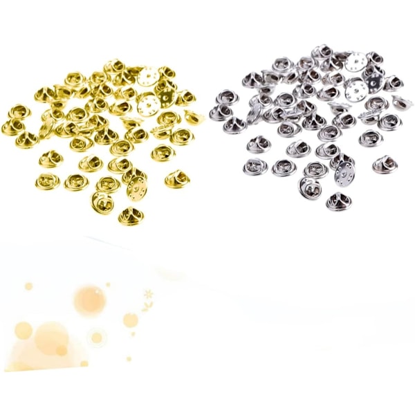 200 stk. Metall Sommerfugl Hatt Clutch Badge Clutches Pin Backs Erstatning