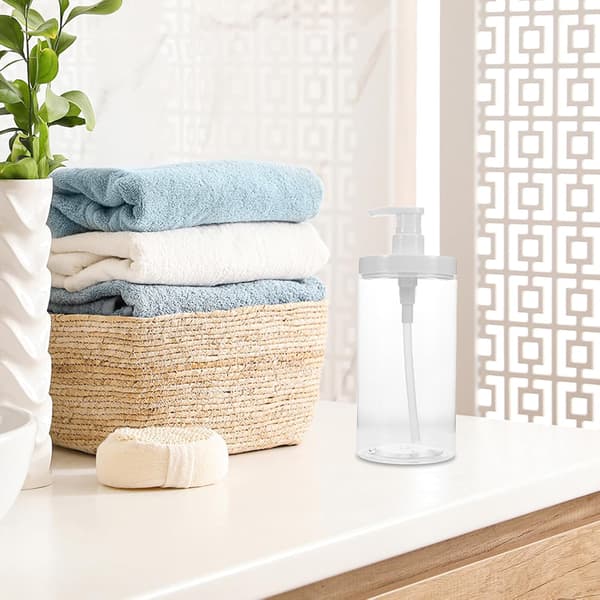 2 st 1000 ml reseflaskor med pump, påfyllningsbara bärbara lotion- och schampoflaskor för utomhustoalettartiklar