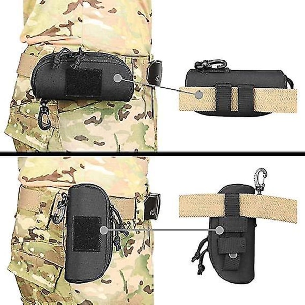 Briller Hard Case Taktisk Molle Solbriller Etui Sort 1stk