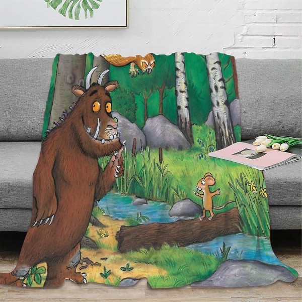 The Gruffalo Koselig Flanellteppe Fleece-Kastteppe Mykt Fluffy Komfortabel Plussj-Kast Varmt Og Koselig Teppe For Seng Sofa Soverom Reise 100x130c 80x60in 200x150cm