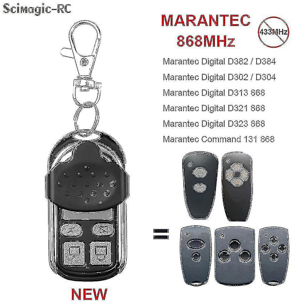 Marantec Digital D304 868MHz Garageavun Kääntöohjain D302 D382 D384 D313 D321 Käsikäyttöinen Lähetin Komento Garagelle 4 Buttons
