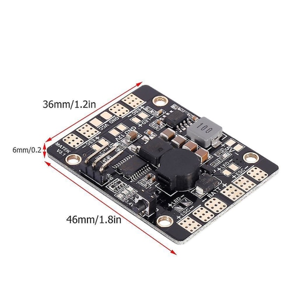 Matek 5 i 1 PDB V3 LED Power Hub Dobbelt BEC 5V/12V