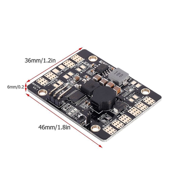 Matek 5 i 1 PDB V3 LED Power Hub Dubbel BEC 5V/12V