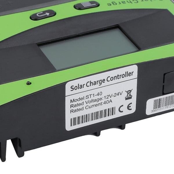 LCD 40A 12V/24V AutoSwitch Solar Panel Battery Regulator