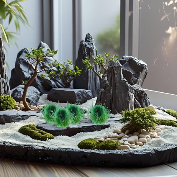Miniatyr konstgräsmatta för modelljärnvägslandskap, simulerad grön konstgräsmatta