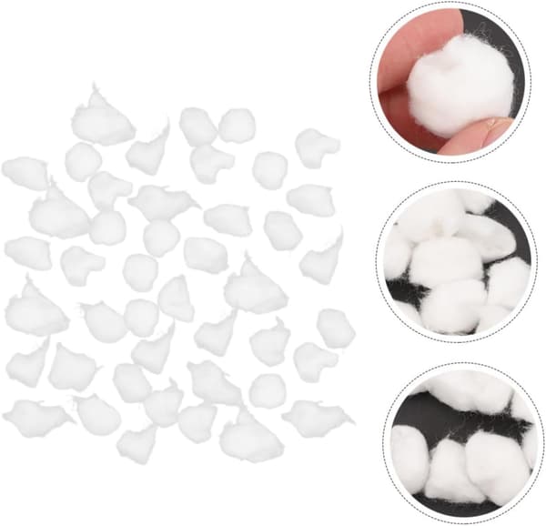3 poser multifunktionelle hvide vatkugler til neglelakfjerner, hurtig absorption,