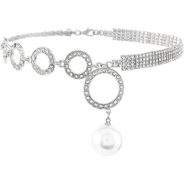 Htooo Glimtende Rhinestone Halskæde Choker Cirkel Halskæde Trendy Tennis Kæde Fint Bryllup Brudepige Smykker Til Kvinder