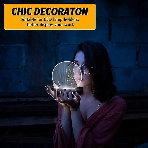 10 stk. 7 Farver Touch Lampe Base 3D Nat LED Lys Lampe Base LED Lampe Holder Display Stativ
