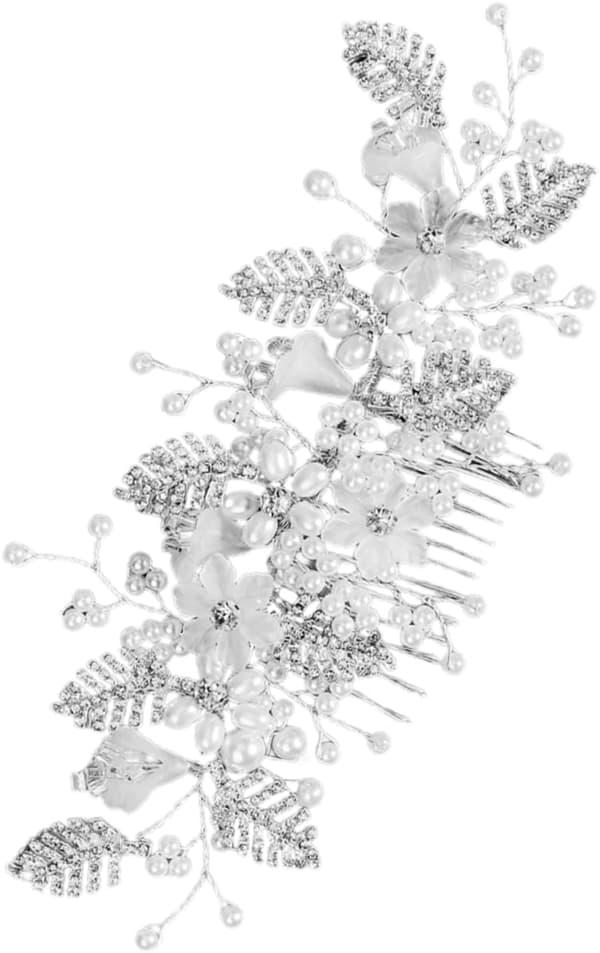 Blomster Hår Sidekam Rhinestone og Aksenter Elegant Brudehårtilbehør