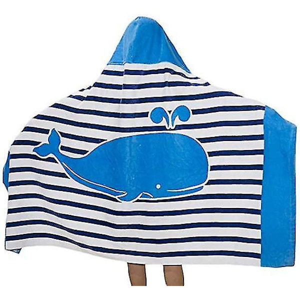 Barnens Bomullsstrandbadhandduk Huva Poncho Badrock Hooded