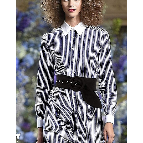Dame Velvet Bredt Taljebælte Retro Obi Spændebælte Boho Bælter