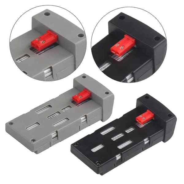 2x 3.7v 1800mah Batteri för E99 Drone E99 Pro 2 E99 Drone Pro 2 Svart Ty-yuhao