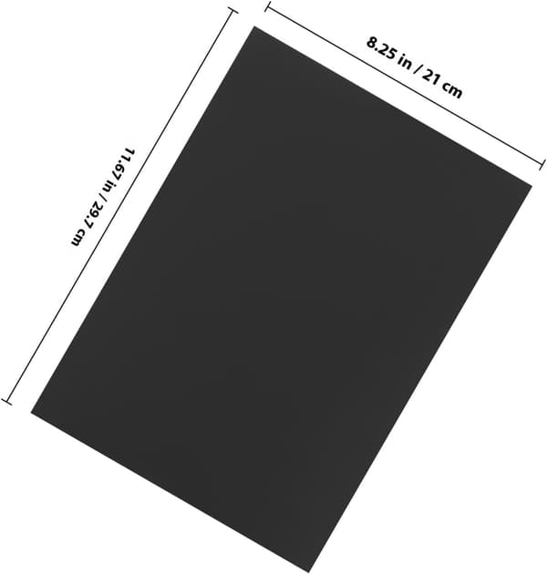 A4 Musta Kartonkipaperi 250Gsm 20 Arkkia DIY Askartelukorttipaperit