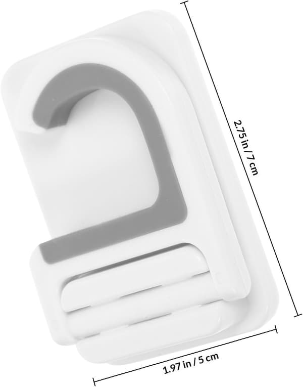 3 stk. moppeholder, stansefri moppekrog, vægmonterede stativer, plast, slankt moderne design, sparer plads, forhindrer