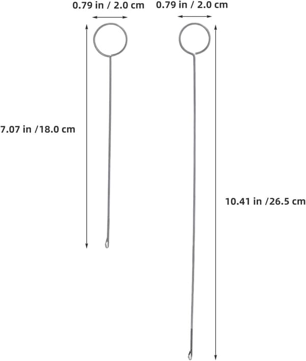 10 stk syring i rustfritt stål Flip Hook Tool for snøring, lacing Loop Turner Hook f