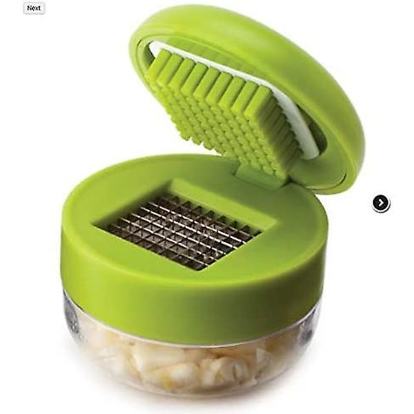 Vitlökshackare, Rostfritt Stål, BPA-Fri och FDA-Godkänd, En Storlek, Grön