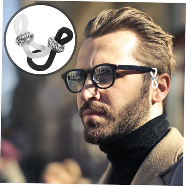 Kjede Anti-koblinger 20 stk. Brillekjedefester Silikonkoblinger for tauender