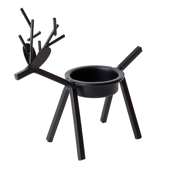 Candlestick Christmas Decoration Creative European Black Deer Candle Stand Restaurant Swing