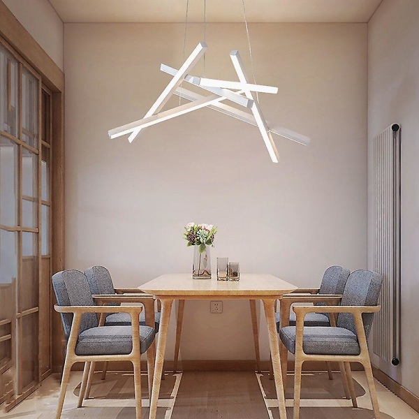 LED 32W Sputnik Chandelier Dia56cm Aluminiumram Svart