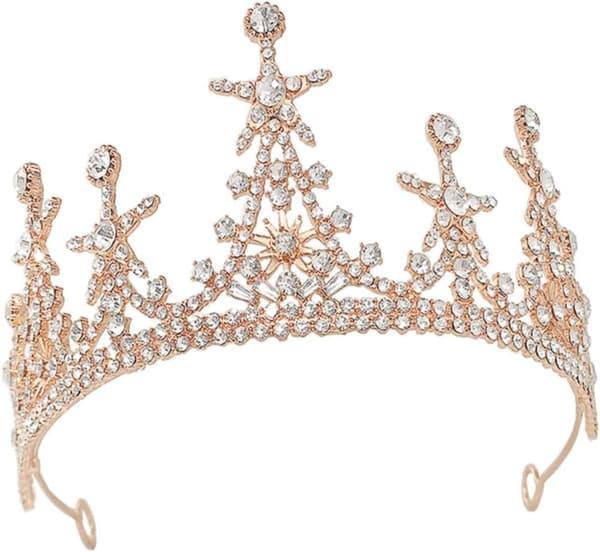 Brudetiara kronehodebånd med rhinsteininnlegg Elegant bryllupshårtilbehør