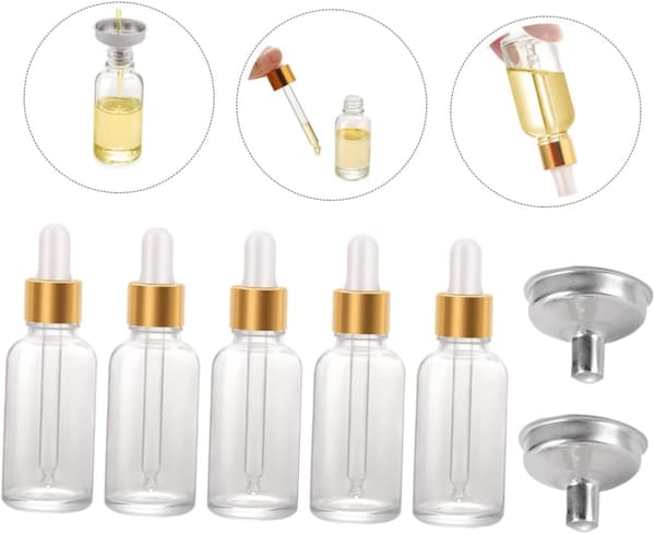 30 st 30 ml påfyllningsbara glasdroppflaskor för eteriska oljor