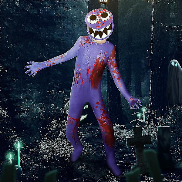Regnbuetema Lilla Bodydragt Børne Rollespil Jumpsuit Fancy Up Sceneoptræden Kostume 9-10 Years