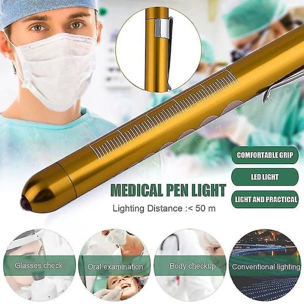 Aluminium Medicinsk Kirurgisk Ficklampa med Skala