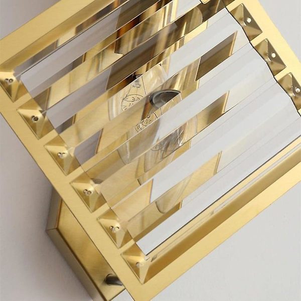 LED Vægskinner Krystal Sconce Geometrisk Moderne Guld