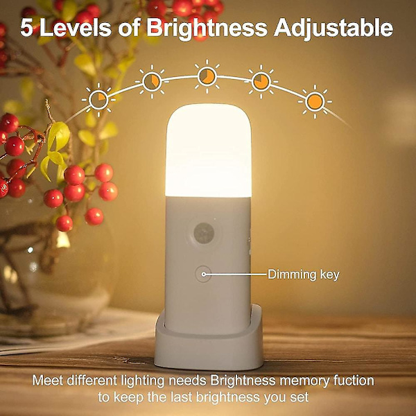 2 kpl Liiketunnistimella Varustettu Yövalo Sisätiloihin, USB-Latautuva LED
