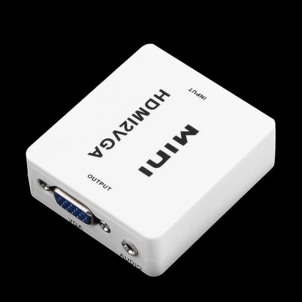 Mini HDMI til VGA Audio HDTV PC Bærbar Adapter