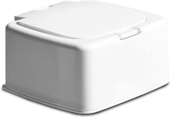 Mini skrivebords oppbevaringsboks Trykk-type bomullsdottboks Plast bomullsdott holder