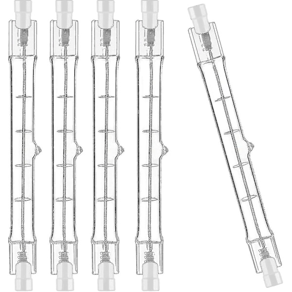 Sæt af 5 R7s Halogen Pærer 78mm 80w 230v, R7s Halogen Stang 78mm, R7s Halogen Pære Dæmpbar Halogen Stang Lampe