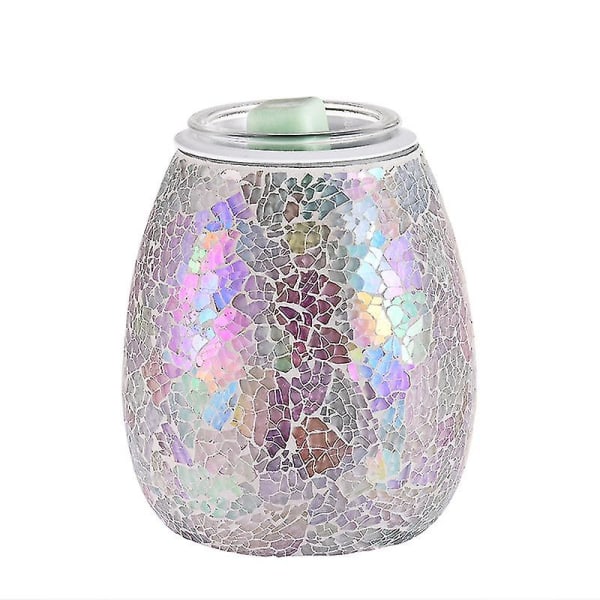 3d Mosaic Glass Electric Wax Melt Burner Night Lamppu1kpl-värinen