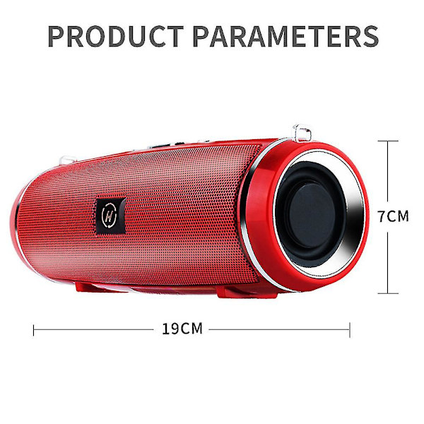 Portabla Bluetooth-högtalare Trådlös Vattentät Djup Bas Subwoofer Perfekt För Fester, Resor, Utomhus, Hem, Dusch