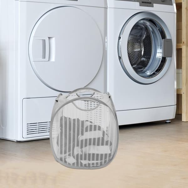 Klesvaskkurv Klesvaskorganisator Sammenleggbar Pustende Polyester Mesh Plassbesparende Lettvekt