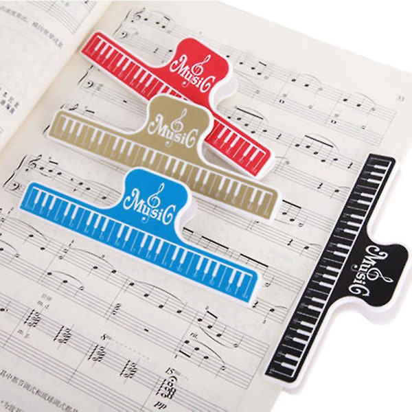 Universal Piano Noter Clip Book Pappershållare för gitarr Violin Musical Black