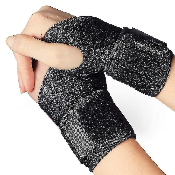 Justerbart Atletiskt Handledsband För Män Kvinnor (1 Styck, Svart)
