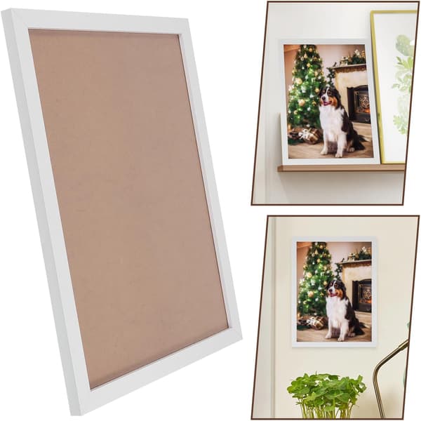30 X 40 Cm 2-pack väggfotoram minimalistisk vit PMMA-transparens enkel väggmontering